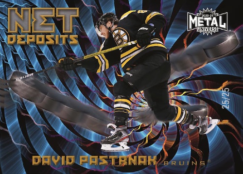 2020-21-Skybox-Metal-Universe-Hockey-Upper-Deck-Cards-Net-Deposits-Gold-David-Pastrnak